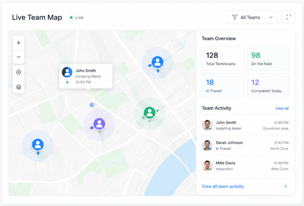 Live Team Map